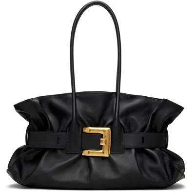 Balmain Black Large Calfskin Anthem Tote