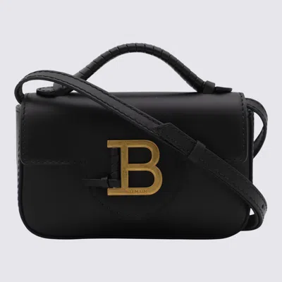 Balmain Black Leather B-buzz Mini Crossbody Bag