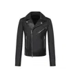Balmain Black Leather Biker Jacket