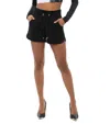 Balmain Black Logo Drawstring Shorts In Black
