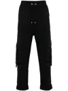 Balmain Logo Lettering Cargo Track Pants In Black