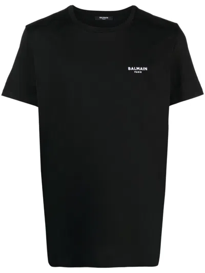 Balmain Black Cotton T-shirt