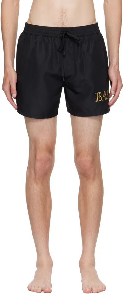 Balmain Black Logo Swim Shorts