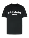 Balmain Black Logo T-shirt In Black