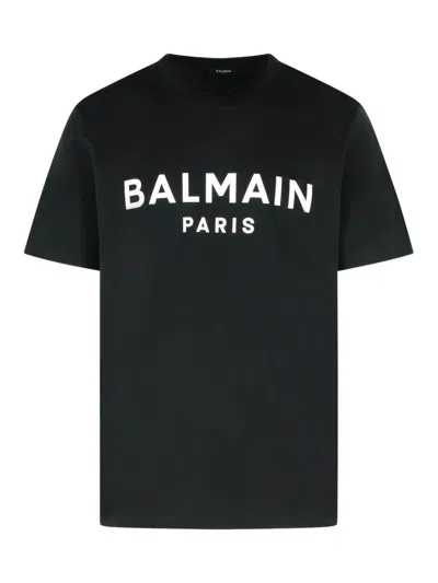 BALMAIN BLACK LOGO T-SHIRT