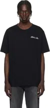 Balmain Black Cotton T-shirt In Eab Noir/blanc