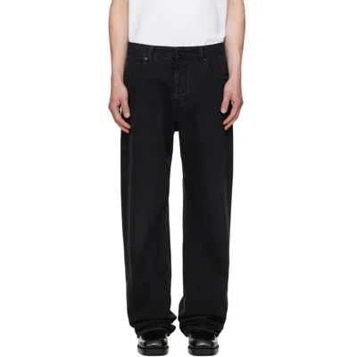 Balmain Black Loose-fit Jeans In Multi