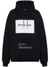 BALMAIN BLACK MAIN LAB PANELLED HOODIE