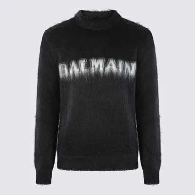 BALMAIN BALMAIN BLACK MOHAIR BLEND SWEATER