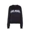 Balmain Black Mohair Sweatshirt In Black