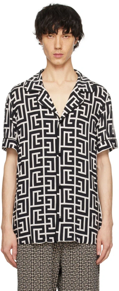 Balmain Black Monogram Shirt