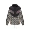 Balmain Jacket With Maxi Monogram Logo Print In Black