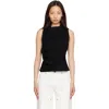 Balmain Black One Shoulder Top In Black