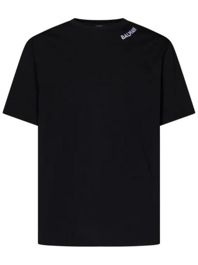 Balmain Black Organic Cotton Jersey T-shirt