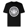 Balmain Black Organic Cotton T-shirts In Black