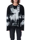 Balmain Felpa Con Stampa In Black