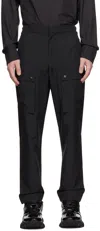 Balmain Black Patch Cargo Pants In 0pa Noir