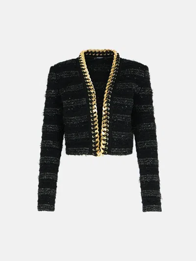 Balmain Black Polyamide Blend Jacket