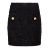 Balmain Black Polyamide Viscose Skirts In Black
