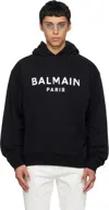 Balmain Black Cotton Sweatshirt