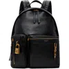 Balmain Padlock-detail Leather Backpack In Black