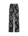 Balmain Black Pyjama Pants With Palm Print In Black