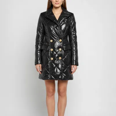 Pre-owned Balmain Black Quilted Nylon Double Breasted Puffer Jacket S