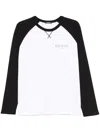 Balmain Logo Raglan Sleeve Organic Cotton T-shirt In White