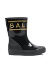Balmain Logo-print Rain Boots In Black