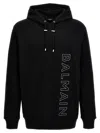 Balmain Black Cotton Sweatshirt In Black