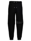 BALMAIN BLACK REFLECTIVE LOGO JOGGERS