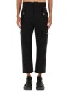 Balmain Cotton Cargo Pants In Black
