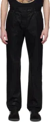 Balmain Black Regular-fit Coated Jeans In 0ej Noir Brillant