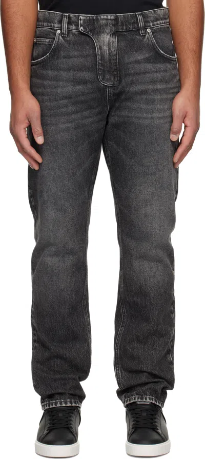 Balmain Black Regular-fit Denim Jeans