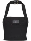 Balmain Ribbed Knit Halterneck Top