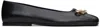 Balmain Square-toed Ballet Flats In 0eb Noir/or/argent