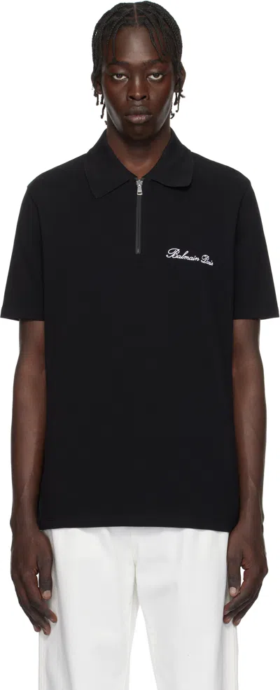 Balmain Signature Black Cotton T-shirt