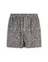 Balmain Black Shorts With Monogram Motif In Black