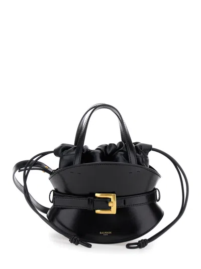 Balmain Black Shuffle Mini Bucket Bag