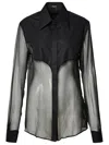 BALMAIN BALMAIN BLACK SILK SHIRT