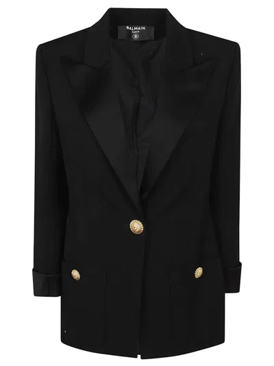 Balmain Black Single Breasted Blazer
