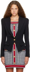 Balmain Black Single-button Blazer In 0pa Noir