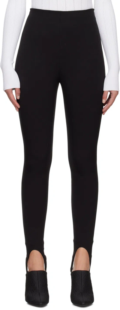 Balmain Cotton-blend Stirrup Leggings In Black