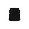 Balmain Logo-embossed Buttons Skirt In Black