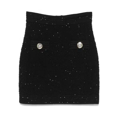 BALMAIN BALMAIN BLACK SKIRTS - HIGH-WAISTED SKIRTS WOMEN