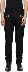 Balmain Cotton Slim-fit Jeans In 0ej Noir Brillant