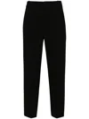 Balmain Straight Cropped Trousers In Black