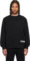 Balmain Logo Stamp Print Sweatshirt In Black