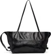 Balmain Black Small Track Zips Calfskin Bag In Black