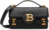 Balmain Black Smooth Leather B-buzz 24 Bag In Black
